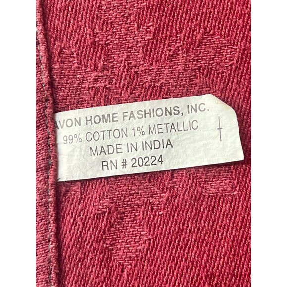 Avon Plaid 8 Placemats & 8 Napkins  Snowflake Pattern Gold Accents Cotton Xmas - Picture 10 of 10